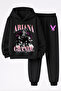 Ariana Grande Printed 3-Yarn Quality Sweatshirt and Sweatpants Children's Top-Bottom Set
