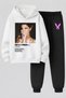 Ariana Grande Printed 3-Yarn Quality Sweatshirt and Sweatpants Children's Top-Bottom Set