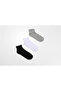 Women's Black Tennis 3-Piece Plain Socks