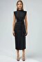 Busem High Neck Tie Detail Midi Dress