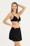 Women's Black Skirt with Shorts - 4