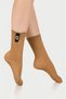 Women's Skin-Colored Buckle Socks - 2