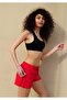 Women's Red Side Zipper Swim Shorts - 4