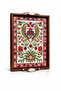 Handmade Kütahya Tile Patterned Wooden Tray 42x27 cm | Domestic Production Decorative & Serving Tray