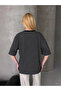 Women's Oversize Striped T-Shirt Black - 6