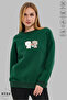 Unisex Bubu Dudu Printed Crew Neck Hoodless Oversized 100% Cotton Combed Cotton Sweatshirt
