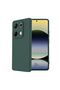Redmi Note 14S Compatible Silicone Case - Pastel Color Tone Flexible Cover with Camera Protection - Green