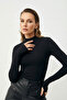 Women's Black Finger Detailed Bodysuit 2-Pack - 2