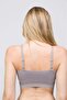 Women's Gray Lace Laser Cut Bralet - 3