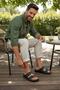Men's Double Buckle Anatomical Daily Light Sole Slippers - Wet Floor & Beach Slippers - 4