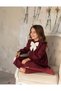 Girls' Long-Sleeve Elegant Dress with Bow Headband, Elegant Design – Daily & School Outfit and Special Occasion - 3