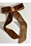 Velvet Long Bow Hair Clip Brown – Elegant and Stylish Design - 2