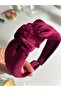 Velvet Knotted Crown Claret Red |   Stylish and Soft Fabric Hair Crown
