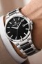 Steel Cord&Case Calendar Men Wristwatch Wrist Bracelet Gift Silver-Black-Silver Zmdk1208