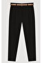 High Waist Belted Women's Trousers Pnt00430 Black
