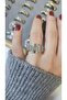 Premium Design Sparkling Women's Double Color Ring Adjustable Without Number - 3