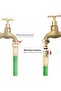 Premium Brass Garden Hose Tap Connector Set: 3/4 inch Expandable Male and Female Adaptors, Quick Con - 2