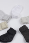 6 Pack Newborn Baby Cotton Socks 0/6 Months - 3