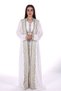Embroidered kaftan with a belt at the waist, ladies belted kaftan dress - 2