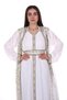 Embroidered kaftan with a belt at the waist, ladies belted kaftan dress - 4