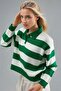 My Fashion Striped Polo Collar Knit Sweater - 2