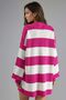 My Fashion Crew Neck Striped Mini Knit Dress - 4