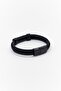 Men Thread Ip Stainless Steel Hematite Agate Beads Id Bracelet, Black - 2