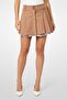 Women Plain Mini Skirt, Tan