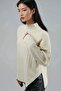 My Fashion Stitch Detailed Mock Neck Oversized Knitwear Sweater - 4