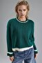 My Fashion Crew Neck Stripe Detailed Knitwear Sweater - 7