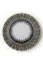 26 cm Glass Serving Plate with Real Gold Gilding for 4 People