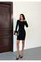 A Quality Advantageous 2-Pack Long Sleeved, Wide Back, Low-Cut, Tie-Up Detail Camisole Dress - 2