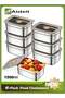 6 Pcs 1500ml Stainless Steel Food Storage Containers with Airtight Lids, Leak-Proof Food Containers