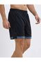Lycra Honeycomb Fabric Pocketless Men's Shorts – Soft Textured, Elastic and Drawstring Waist, Anthracite Detailed - 2