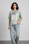 Women's Oversize Metallic Abstract Printed 100% Cotton T-Shirt Vy-Eb11 - 2