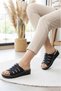 Awx Stone Laser Cut Detailed Padded Sole Women's Slippers New Season