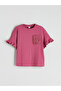 Zero Roba Collar Ruffle Detailed Girl's T-Shirt from Uzg Store for Style Enthusiasts