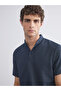Esvab • Modern & Distinctive Devrik Roba Collar Striped Men's T-Shirt - 3