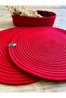 Presentation Plate Mat Jute Placemat American Serving and Basket Set 3 Pieces - 3