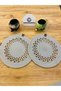 Presentation Plate Mat Jute Placemat American Service Set of 2 - 3