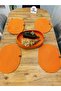 Jute Straw Presentation Plate Mat American Service Oval Plate and Basket Set of 5 - 5