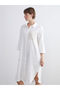 Textured Crochet Detailed Shirt Dress for Style Enthusiasts from Uzg Store - 2