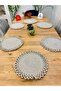 Wicker Jute Presentation Plate Mat Supla American Service Set 6 Pieces