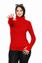 Pink Yellow Green Red 4-Piece Turtleneck Premium Savior Body Sweater with Finger Detail - 7