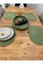 Presentation Plate Mat Jute American Service Oval Plate and Basket Set of 5 - 3