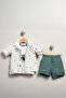3-Piece Shirt, Printed T-Shirt, Shorts Baby Boy & Kids Set