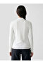 Lcw Modest Ecru Ruffled Mock Neck Women's Bodysuit - 4