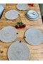 Jute Straw Presentation Plate Mat American Service Supla 6 Pieces - 3