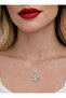 Silver Color Elegant Snowflake Necklace |   Zircon Stone Steel Women's Necklace Snowflake
