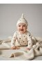 Baby Cotton Balloon Patterned Romper with Booties and Front Snap Hat - 3